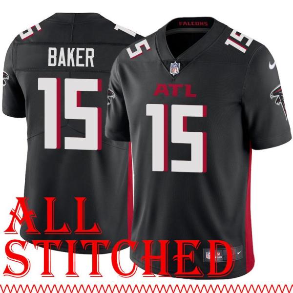 Black Home Eugene Baker Jersey Atlanta Falcons #15