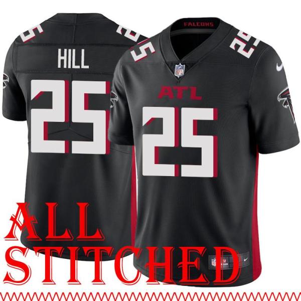 Black Home Brian Hill Jersey Atlanta Falcons #25