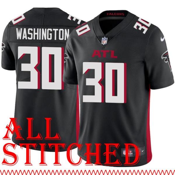Black Home Joe Washington Jersey Atlanta Falcons #30