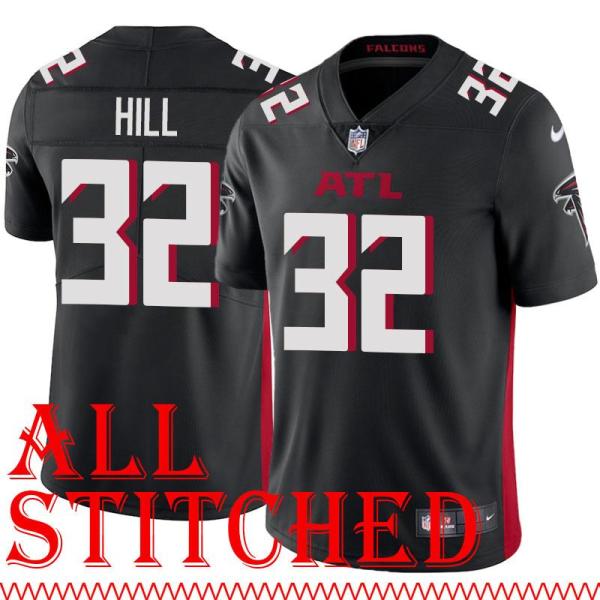 Black Home Brian Hill Jersey Atlanta Falcons #32