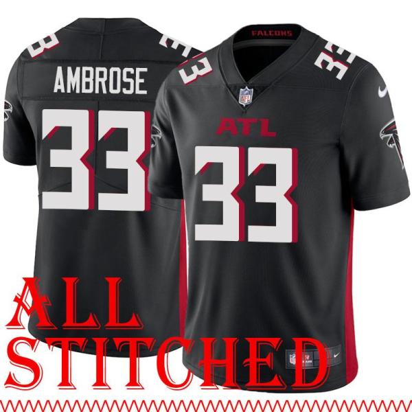 Black Home Ashley Ambrose Jersey Atlanta Falcons #33
