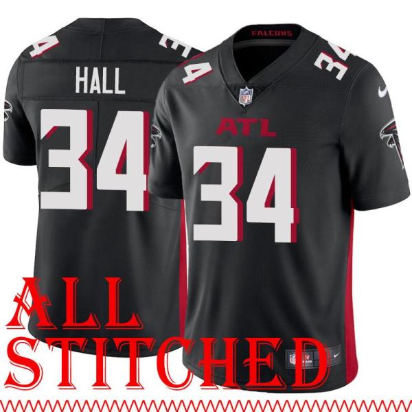 Black Home Darren Hall Jersey Atlanta Falcons #34