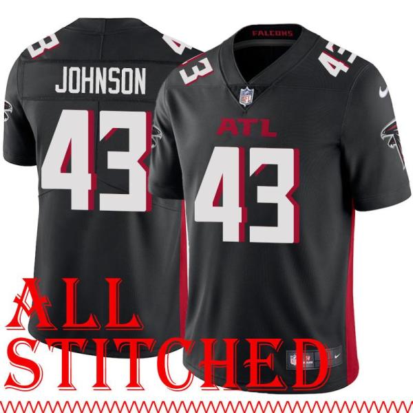 Black Home Tracy Johnson Jersey Atlanta Falcons #43