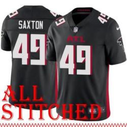 Black Home Brian Saxton Jersey Atlanta Falcons #49