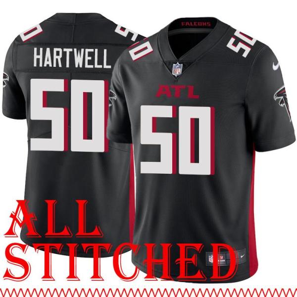 Black Home Ed Hartwell Jersey Atlanta Falcons #50