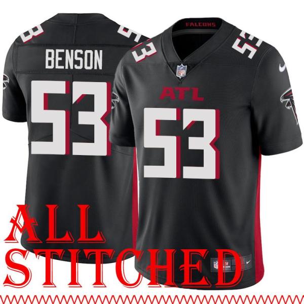 Black Home Thomas Benson Jersey Atlanta Falcons #53