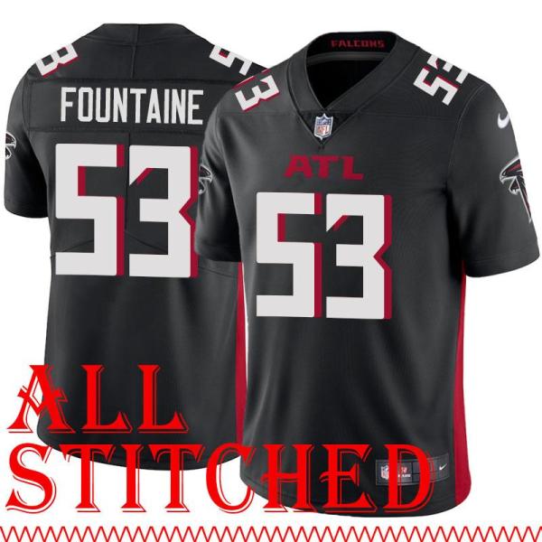 Black Home Jamal Fountaine Jersey Atlanta Falcons #53