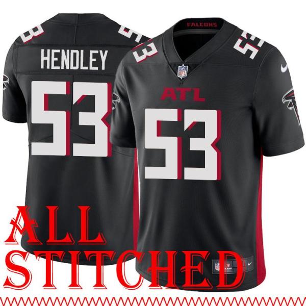 Black Home Jim Hendley Jersey Atlanta Falcons #53