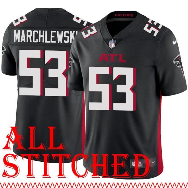 Black Home Frank Marchlewski Jersey Atlanta Falcons #53