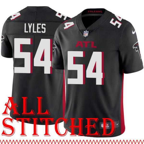 Black Home Robert Lyles Jersey Atlanta Falcons #54