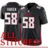 Black Home Don Hansen Jersey Atlanta Falcons #58