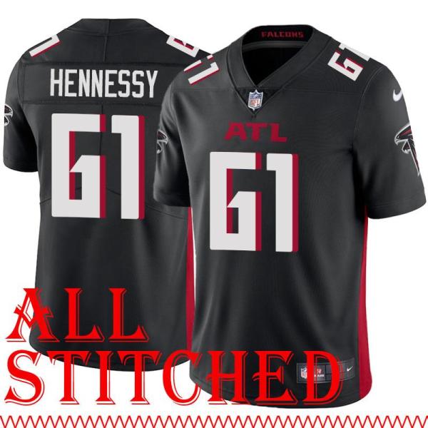Black Home Matt Hennessy Jersey Atlanta Falcons #61