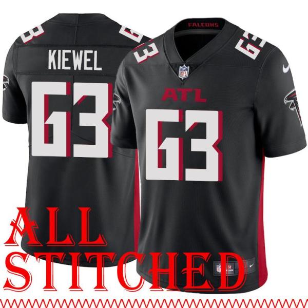 Black Home Jeff Kiewel Jersey Atlanta Falcons #63