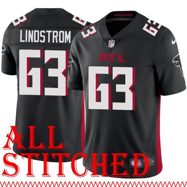 Black Home Chris Lindstrom Jersey Atlanta Falcons #63