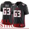 Black Home Mike Zele Jersey Atlanta Falcons #63