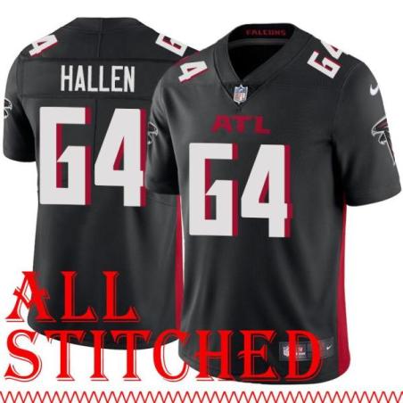 Black Home Bob Hallen Jersey Atlanta Falcons #64