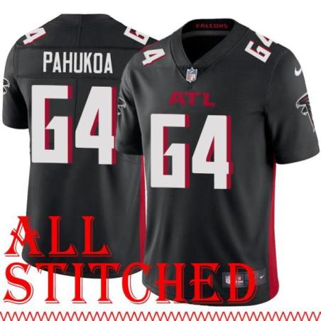 Black Home Jeff Pahukoa Jersey Atlanta Falcons #64