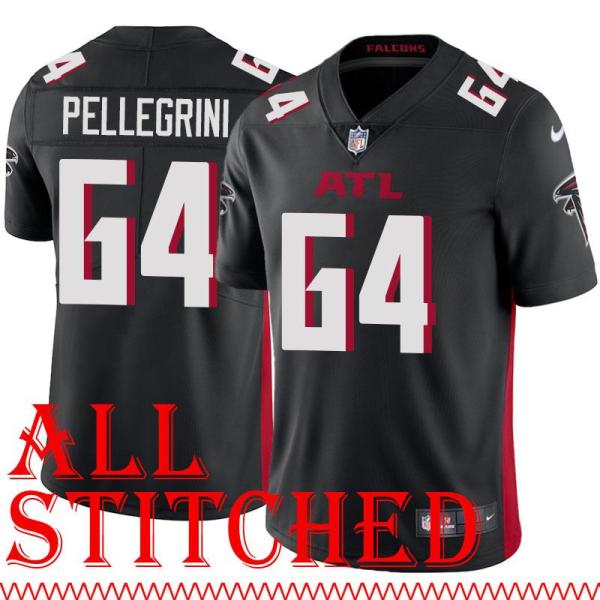 Black Home Joseph Pellegrini Jersey Atlanta Falcons #64