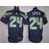 [NEW,Elite] Marshawn Lynch Football Jersey -Seattle #24 NEW Football Jersey(Blue)