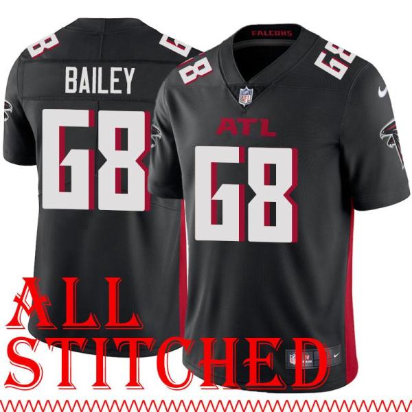 Black Home Larry Bailey Jersey Atlanta Falcons #68