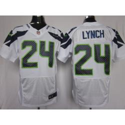 [NEW,Elite] Marshawn Lynch Football Jersey -Seattle #24 NEW Football Jersey(White)