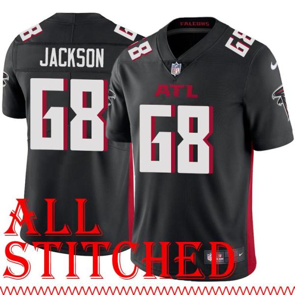 Black Home Larron Jackson Jersey Atlanta Falcons #68