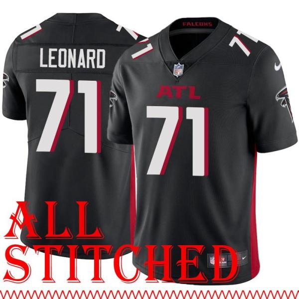 Black Home Rick Leonard Jersey Atlanta Falcons #71