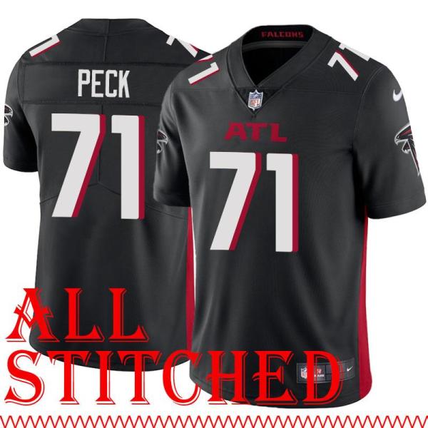 Black Home Jared Peck Jersey Atlanta Falcons #71