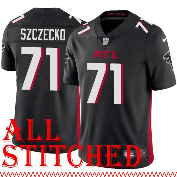 Black Home Joe Szczecko Jersey Atlanta Falcons #71