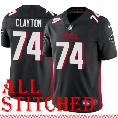 Black Home Stan Clayton Jersey Atlanta Falcons #74