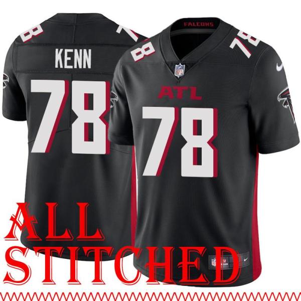 Black Home Mike Kenn Jersey Atlanta Falcons #78