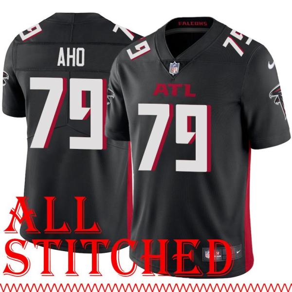 Black Home Junior Aho Jersey Atlanta Falcons #79