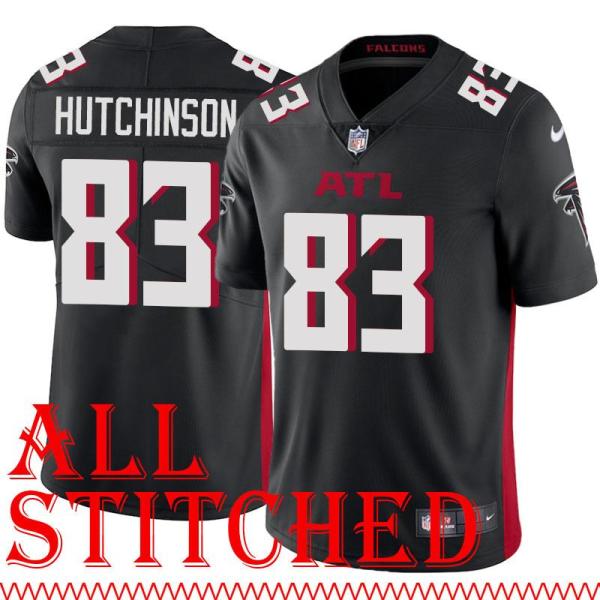 Black Home Tom Hutchinson Jersey Atlanta Falcons #83