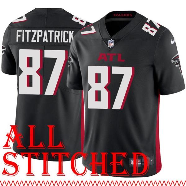 Black Home John FitzPatrick Jersey Atlanta Falcons #87
