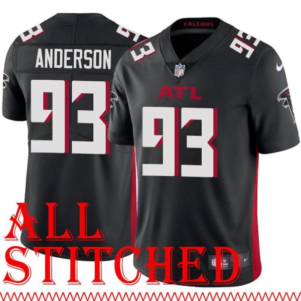 Black Home Tim Anderson Jersey Atlanta Falcons #93