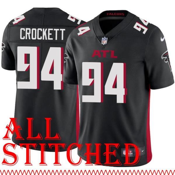 Black Home Henri Crockett Jersey Atlanta Falcons #94