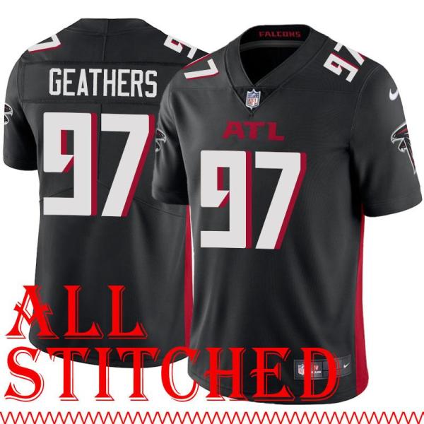Black Home Jumpy Geathers Jersey Atlanta Falcons #97