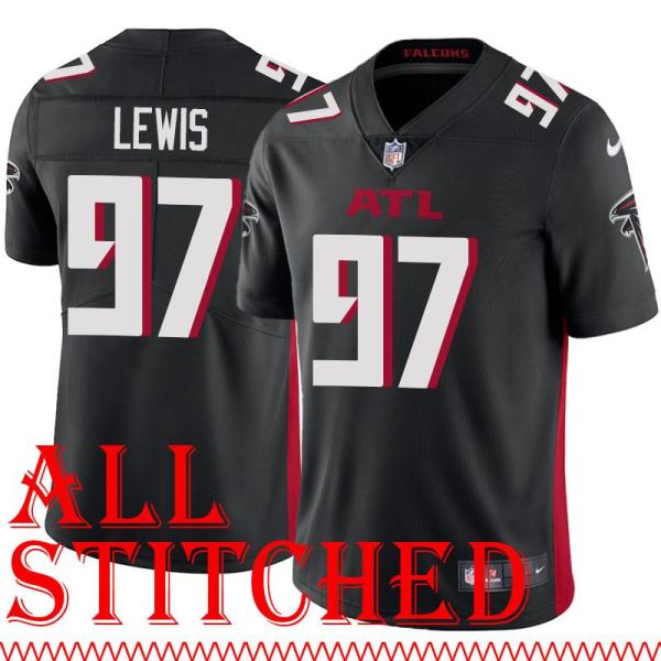 Black Home Trey Lewis Jersey Atlanta Falcons #97