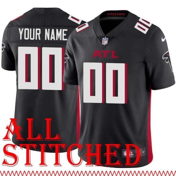 Black Home Customized Atlanta Falcons Stitched Jersey ANY NAME NUMBER PATCH