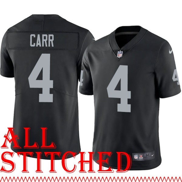 Black Home Derek Carr Jersey Oakland LV Raiders #4