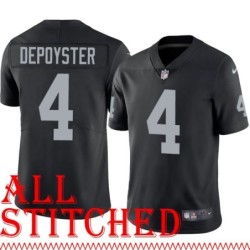 Black Home Jerry DePoyster Jersey Oakland LV Raiders #4