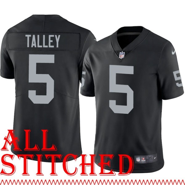 Black Home Stan Talley Jersey Oakland LV Raiders #5