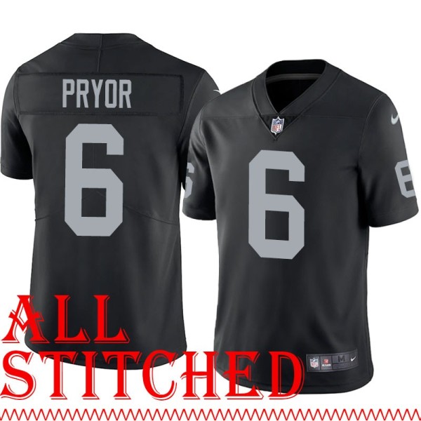 Black Home Terrelle Pryor Jersey Oakland LV Raiders #6