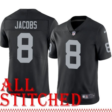 Black Home Josh Jacobs Jersey Oakland LV Raiders #8