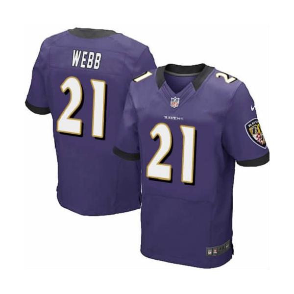 [NEW,Elite] Lardarius Webb Football Jersey -Baltimore #21 NEW Football Jersey(Purple)