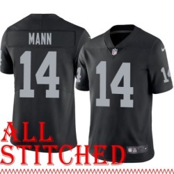 Black Home Errol Mann Jersey Oakland LV Raiders #14