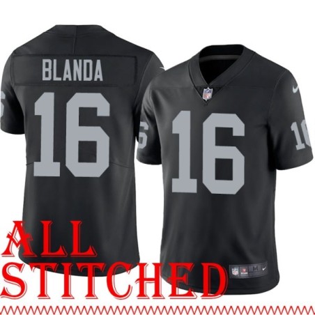 Black Home George Blanda Jersey Oakland LV Raiders #16