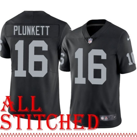 Black Home Jim Plunkett Jersey Oakland LV Raiders #16