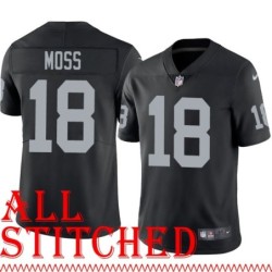 Black Home Randy Moss Jersey Oakland LV Raiders #18