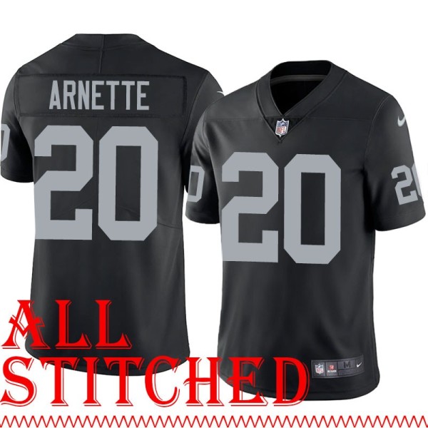 Black Home Damon Arnette Jersey Oakland LV Raiders #20